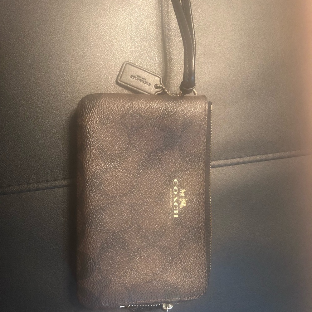 Coach Double Zipper Wristlet